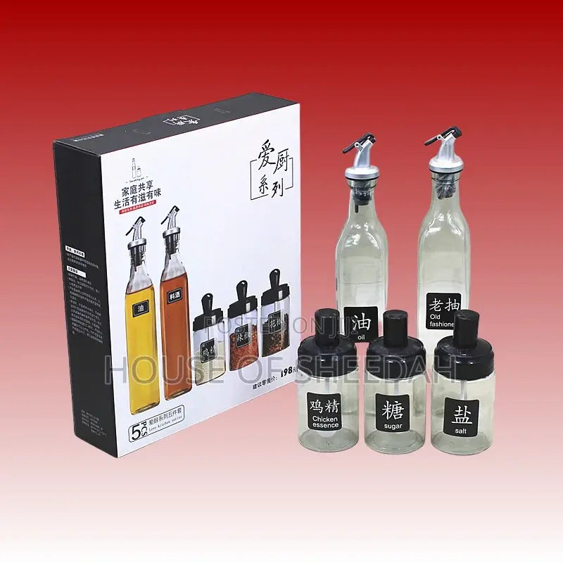 5pcs Oil and Spice Container Set