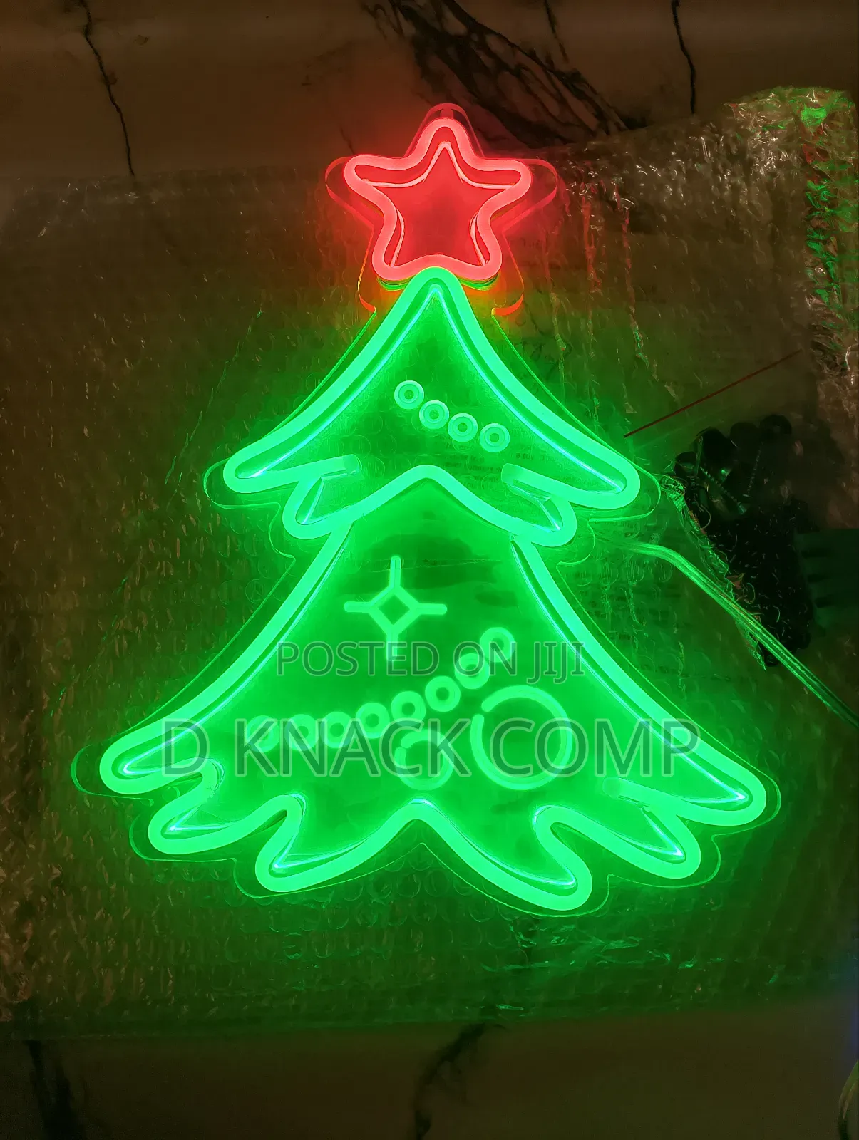 Neon Christmas Tree for Wall