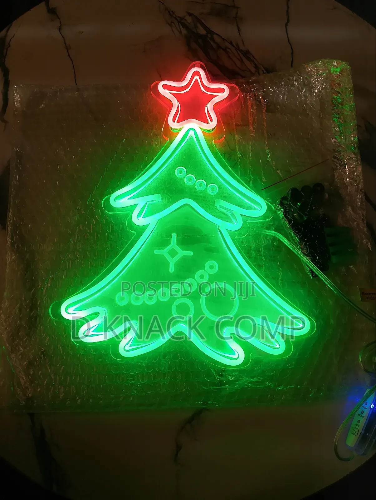 Neon Christmas Tree for Wall