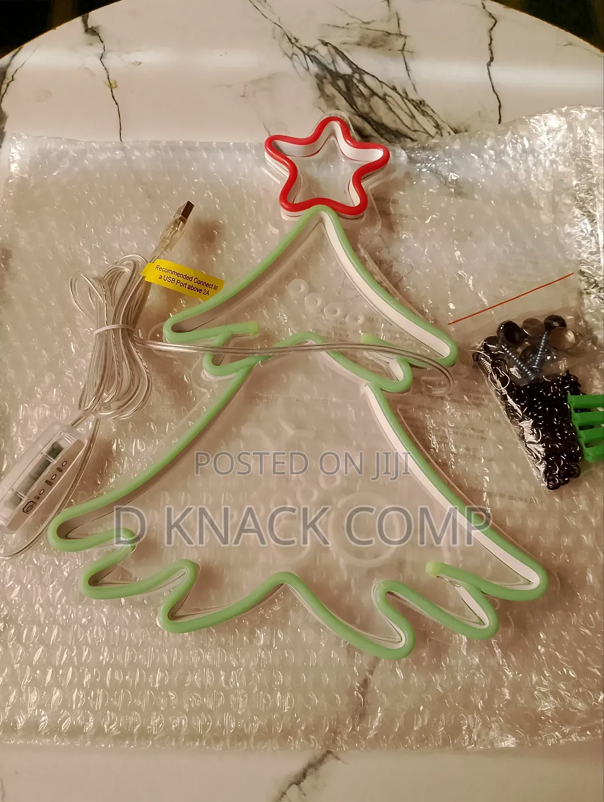 Neon Christmas Tree for Wall