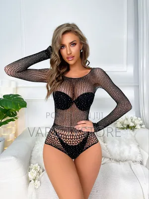 Mesh Hollow Bodysuit Women Roleplay Erotic Costumes