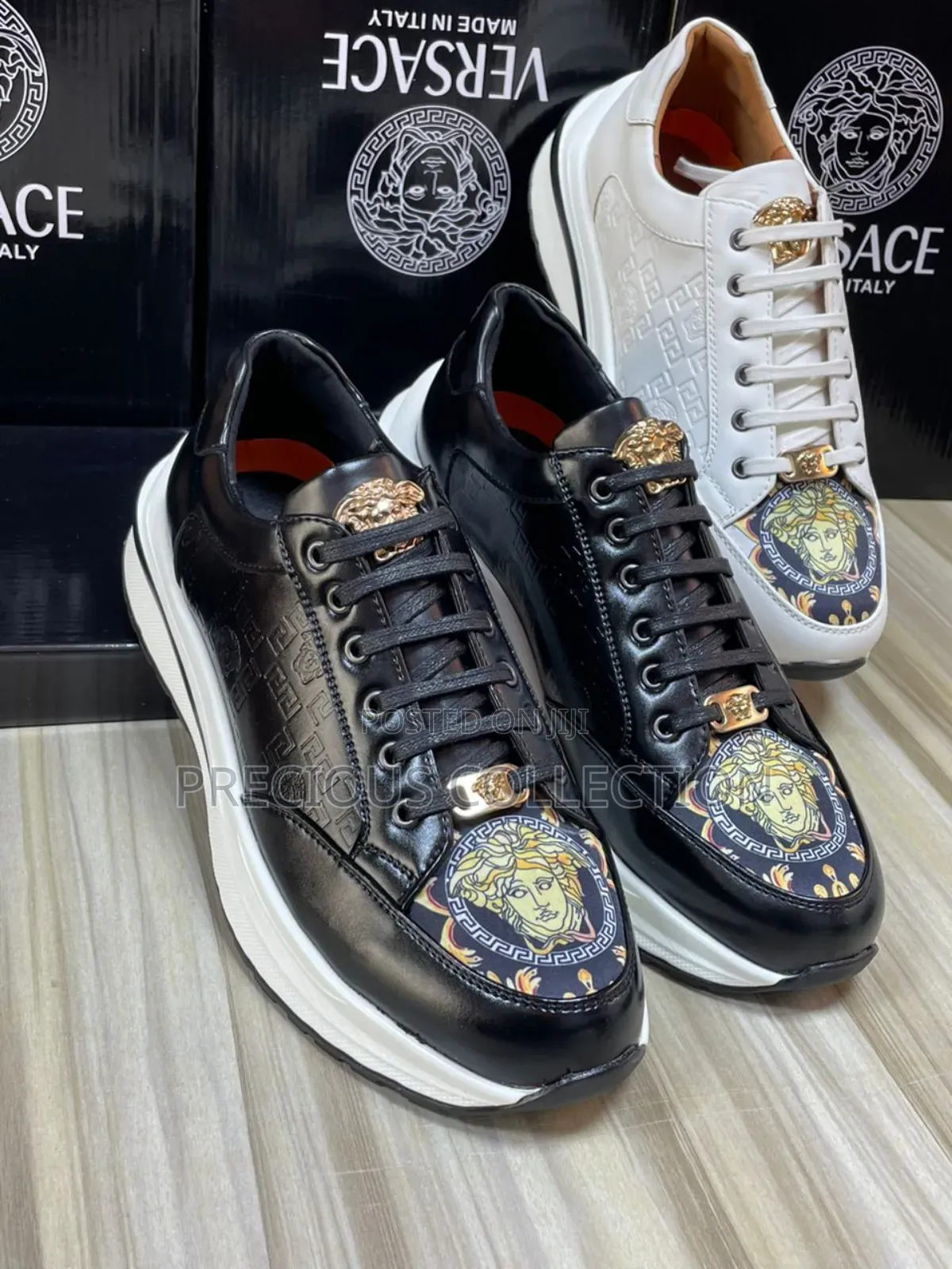 Men's Versace Leather Lace Up Shoes