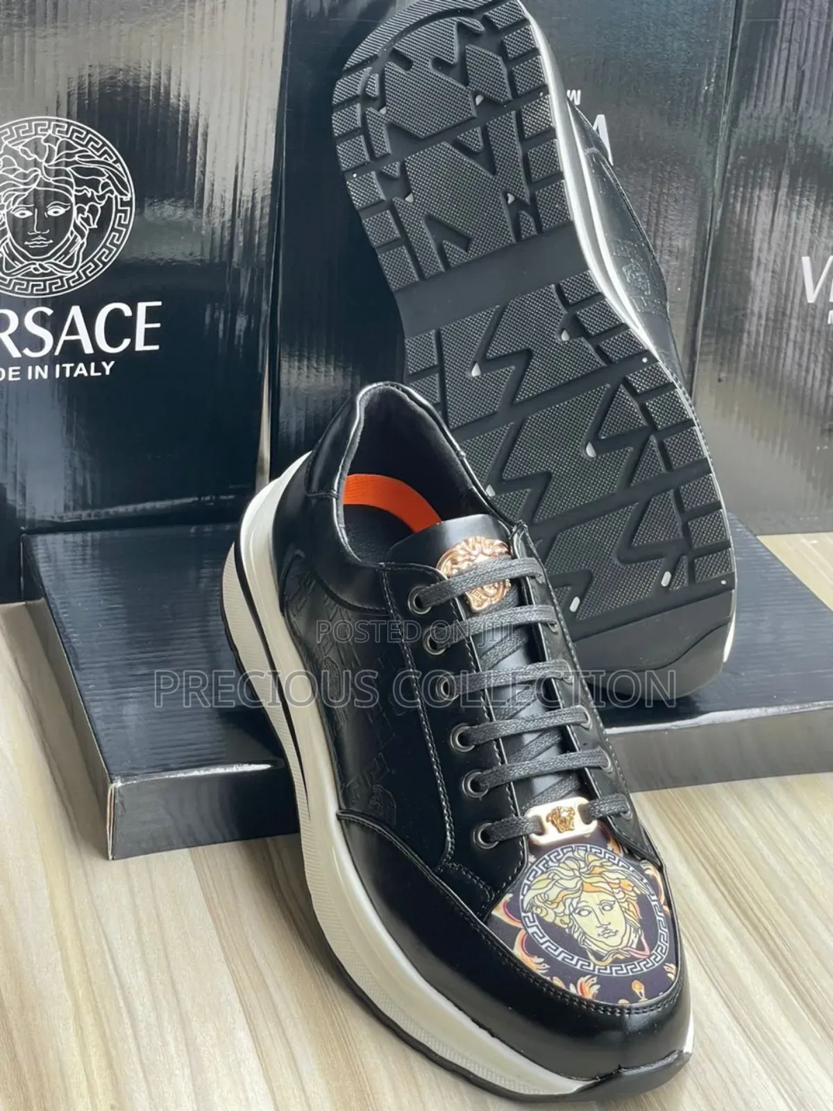 Men's Versace Leather Lace Up Shoes