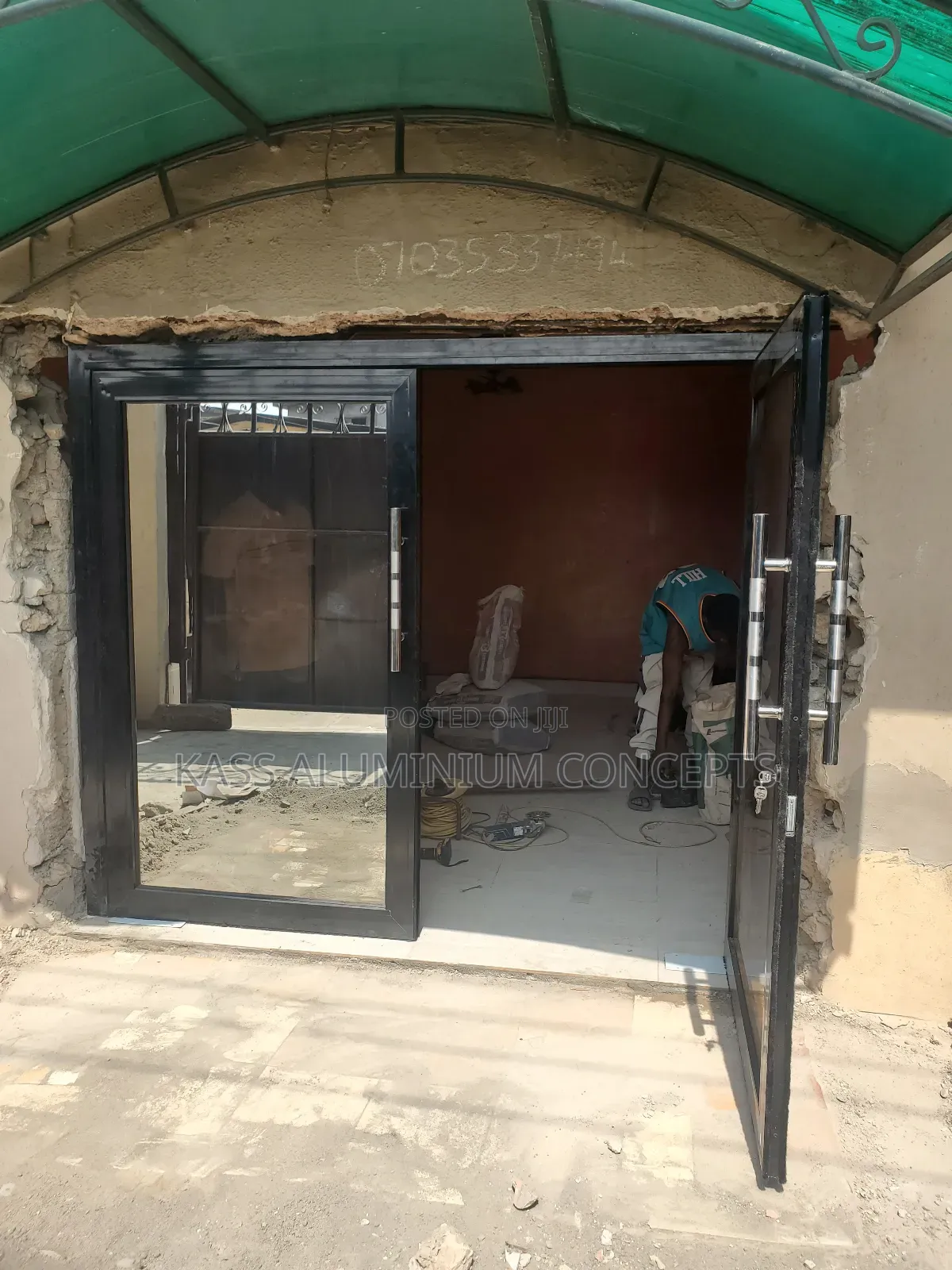 Aluminum Double Swing Door