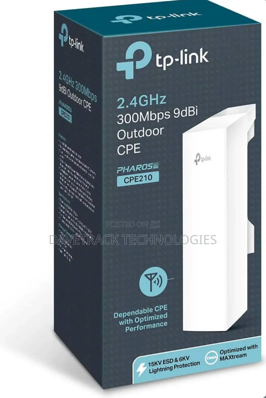 Tp-Link CPE210 2.4ghz 300mbps 9dbi Outdoor CPE Access Point