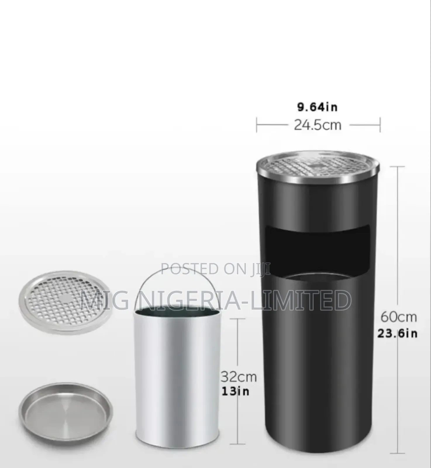 30l Anti Rust Stainless Steel Ashtray Cigarette Dustin