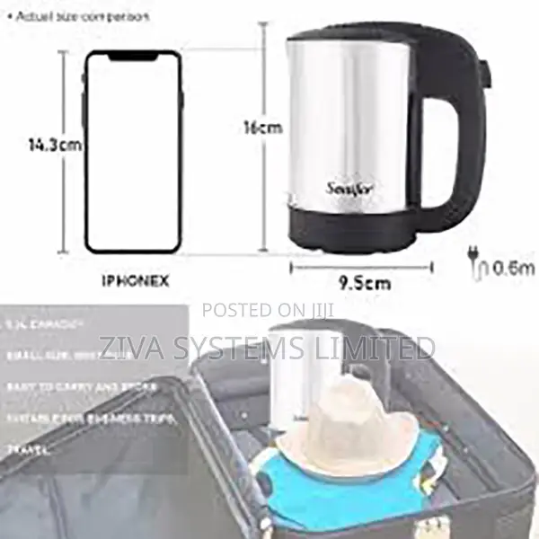 Sonifer Portable Electric Kettle – 0.5L – 220V