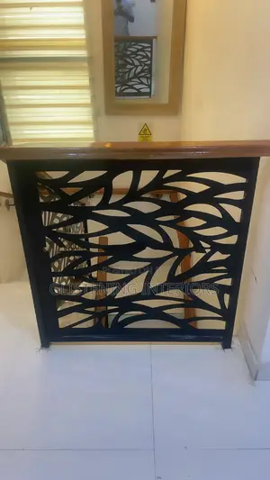 Photo - Wrought Iron Handrail With a Mahogany Wood