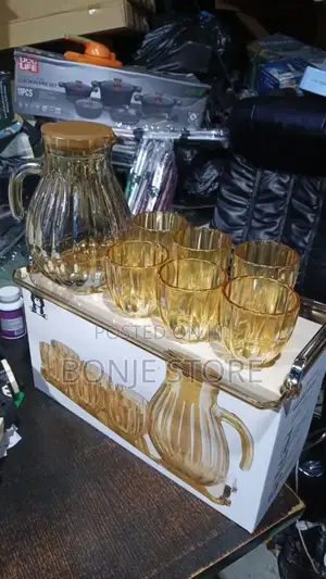 8 Pieces Belly Drinking Set (Cup, Jug, Tray)