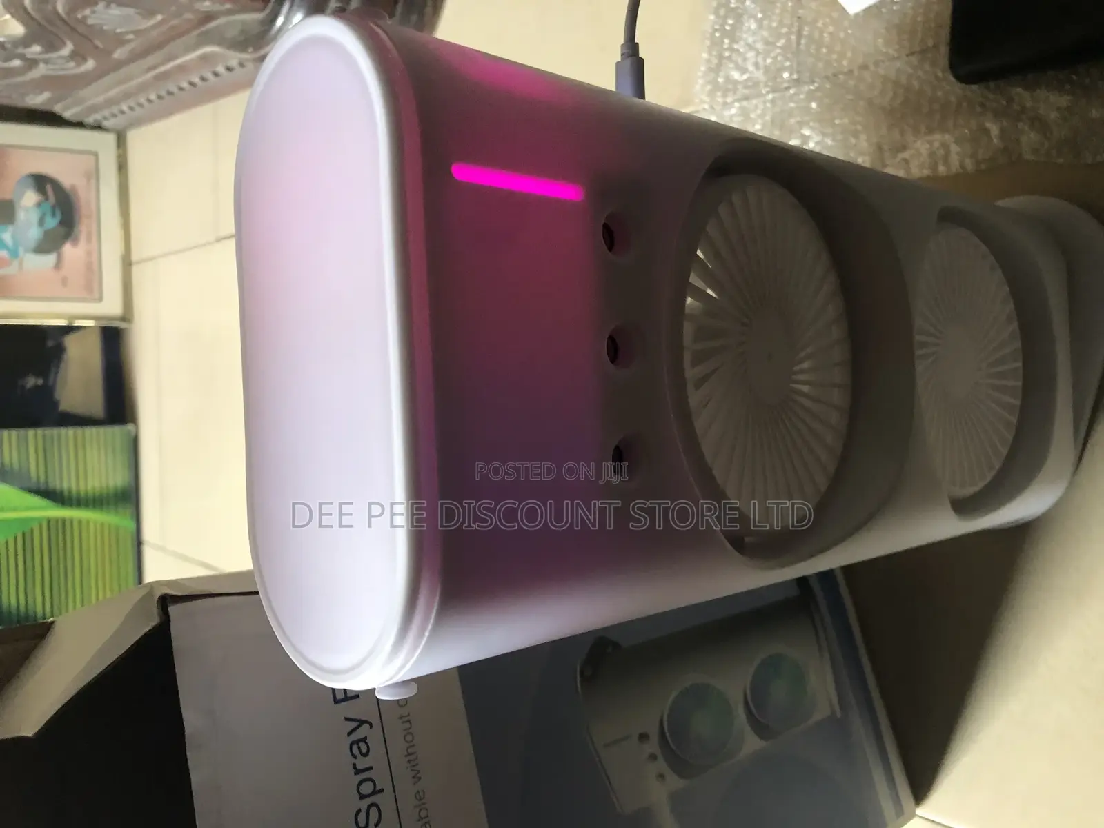 Double Ended Spray Rotating Fan, Maximum Cooling