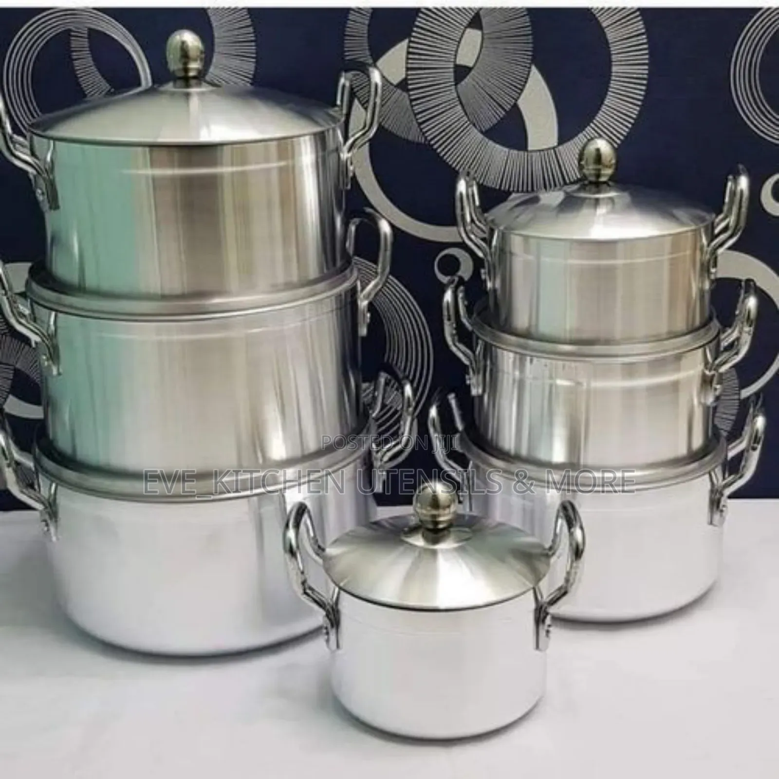 7 Set Aluminum Pot