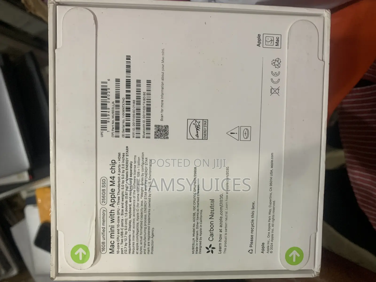 Apple Macmini M4 Chip16/256