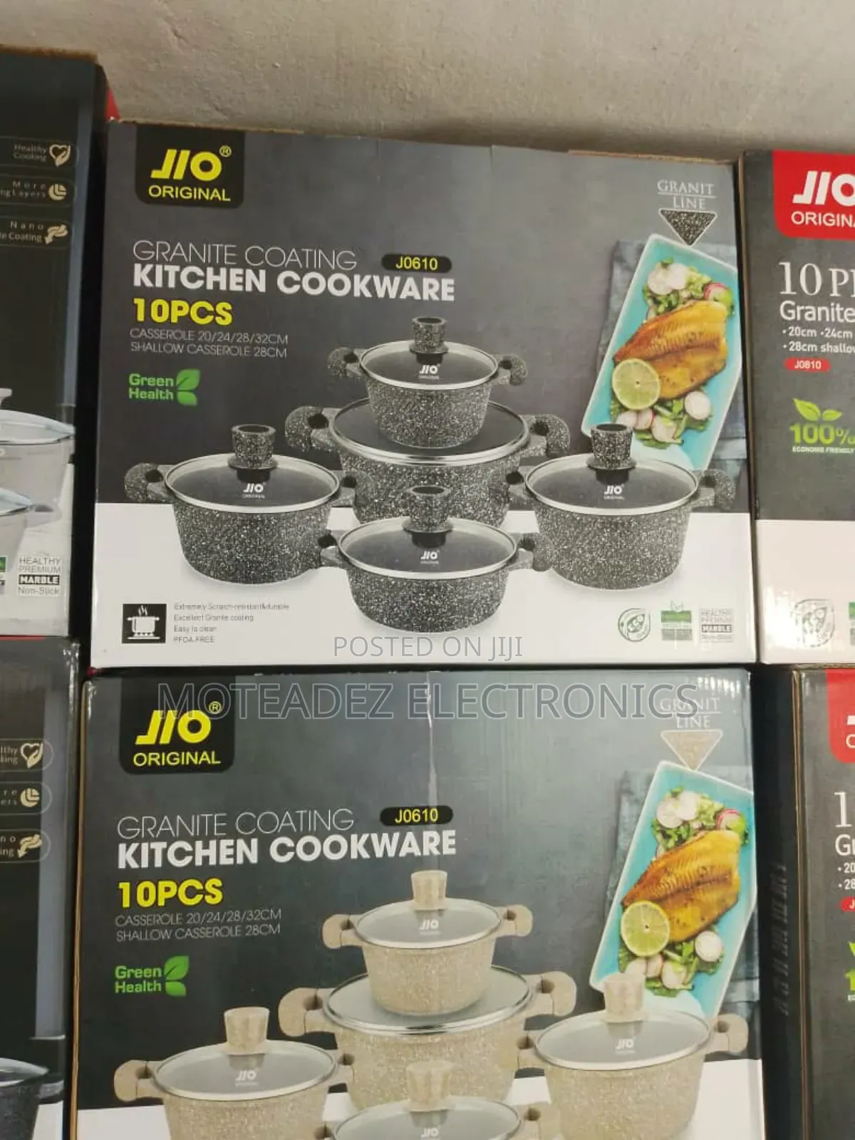 Jio Original 10pcs High Quality Granite Coating Cookware Pot