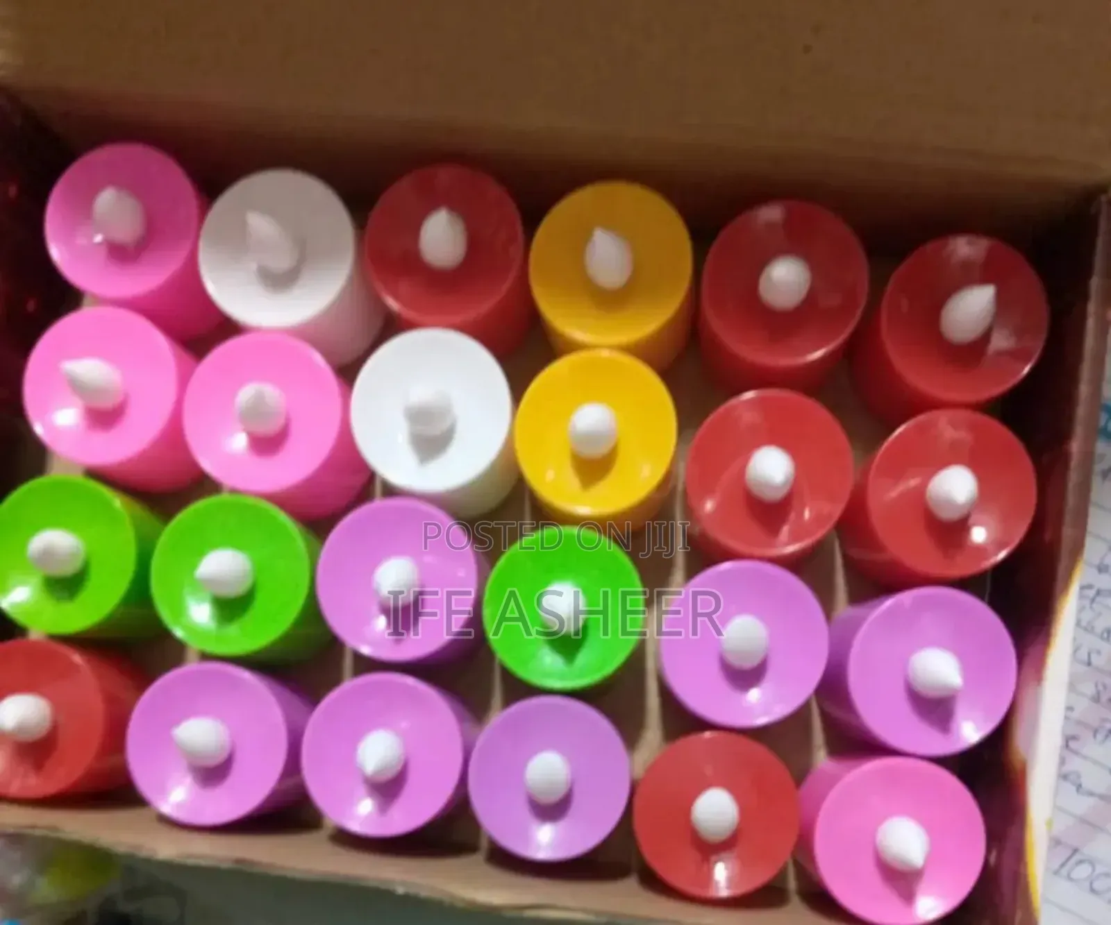 24pcs In A Box Multicolored Candle Light