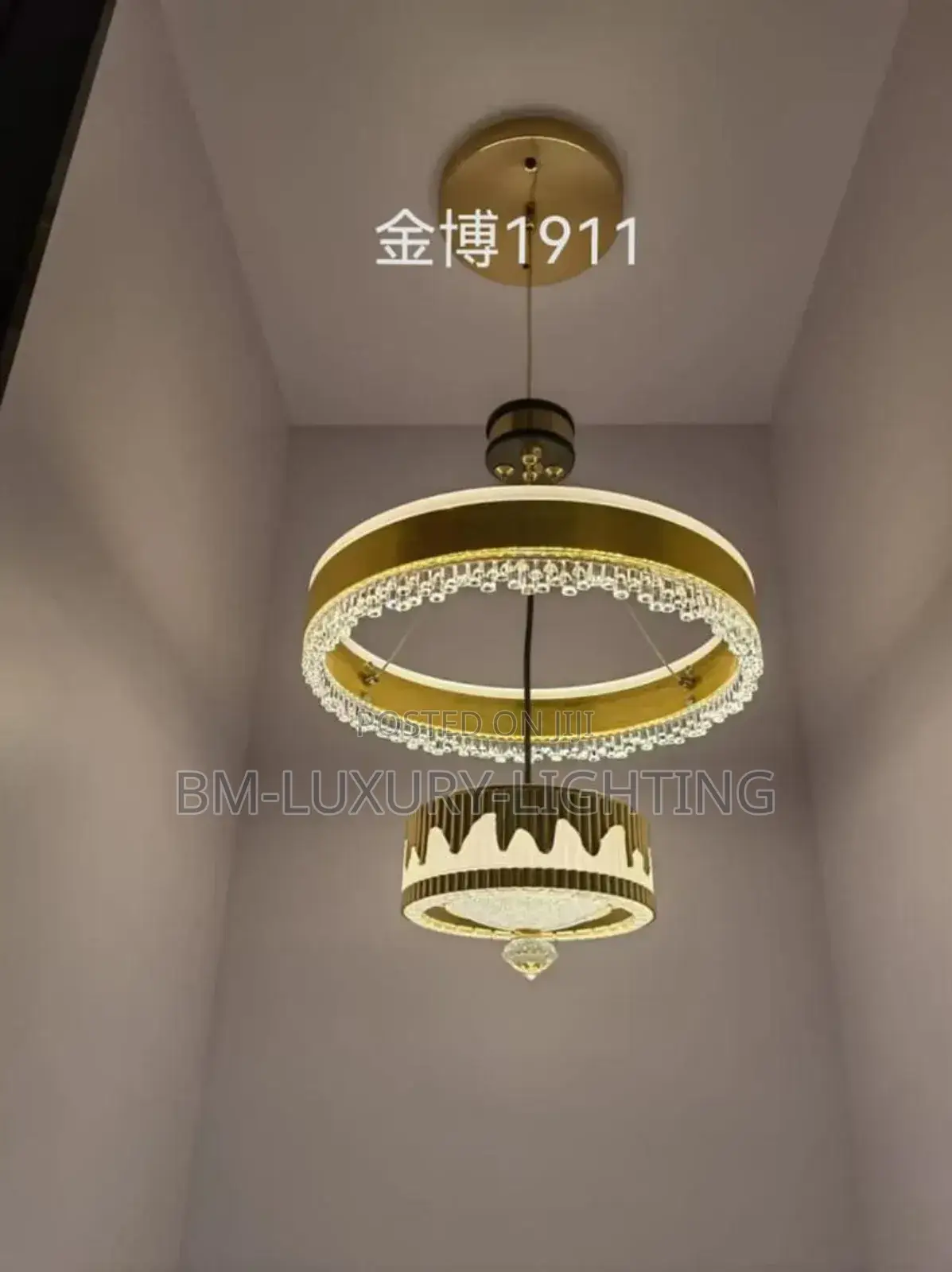 LED Single Dropping Crystal Chandeliers