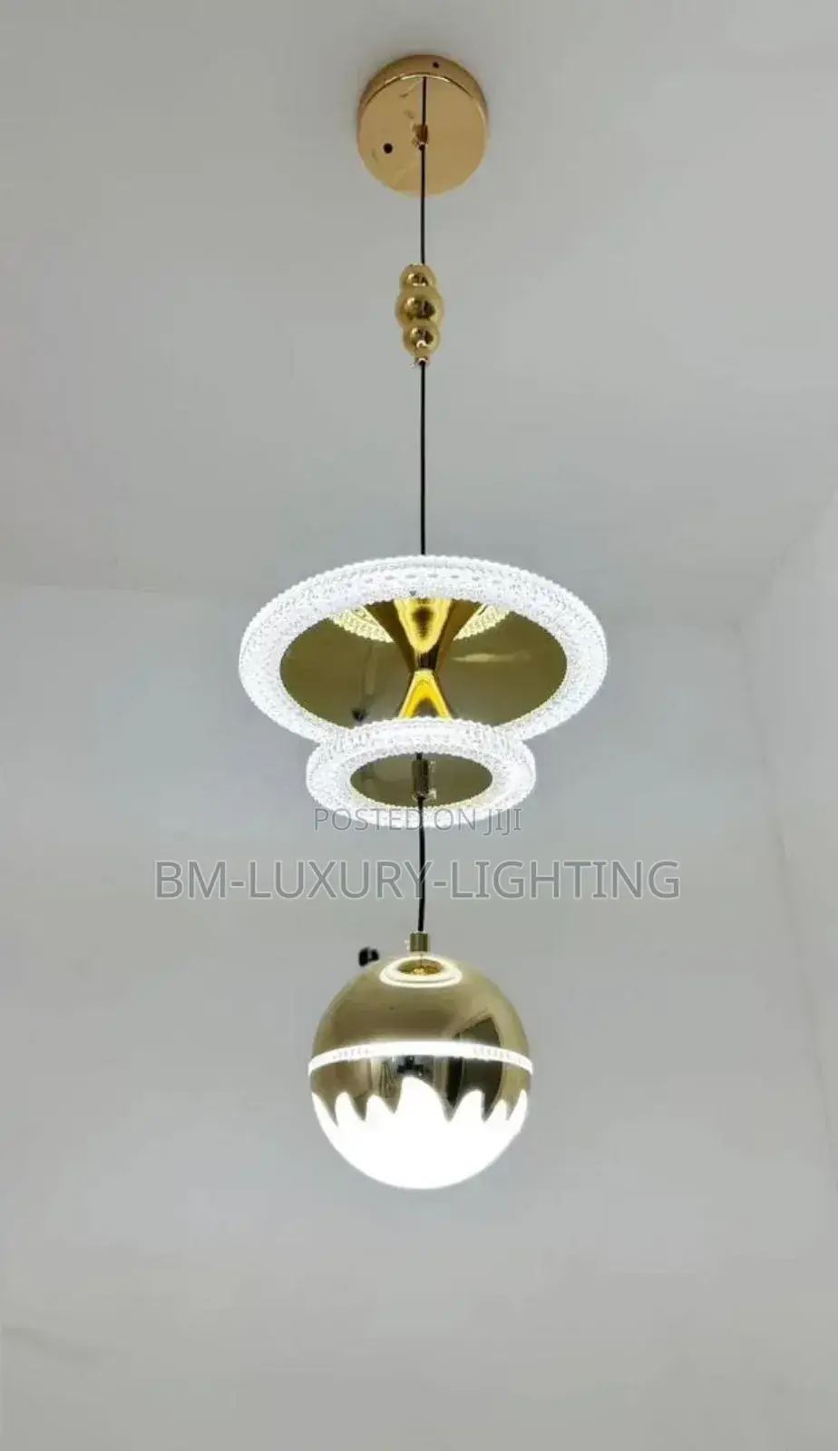Simple Small Gold Crystal Dropping