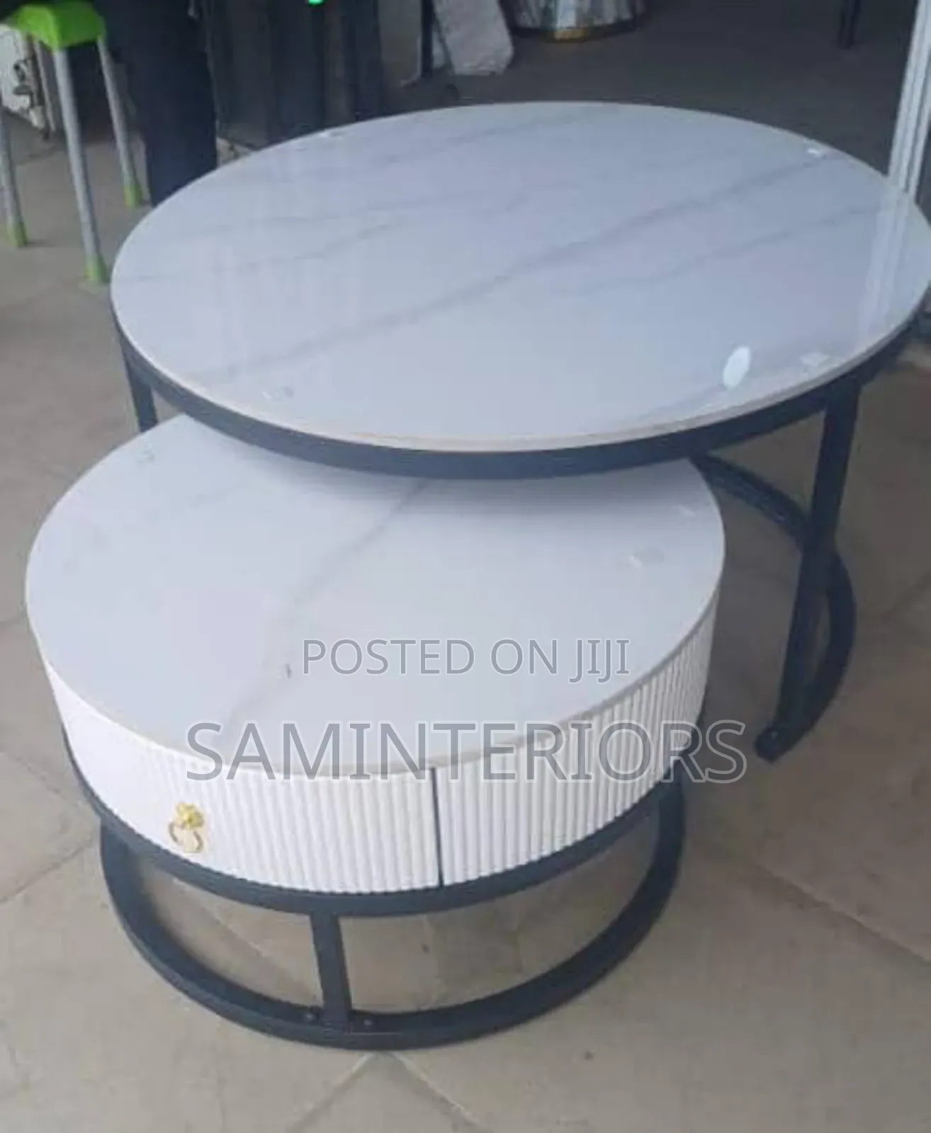 Classic Rock Stone Center Table With Drawer
