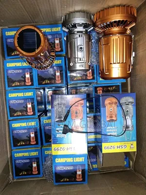 9299 Solar Charging Camping Lamp With Mini Fan