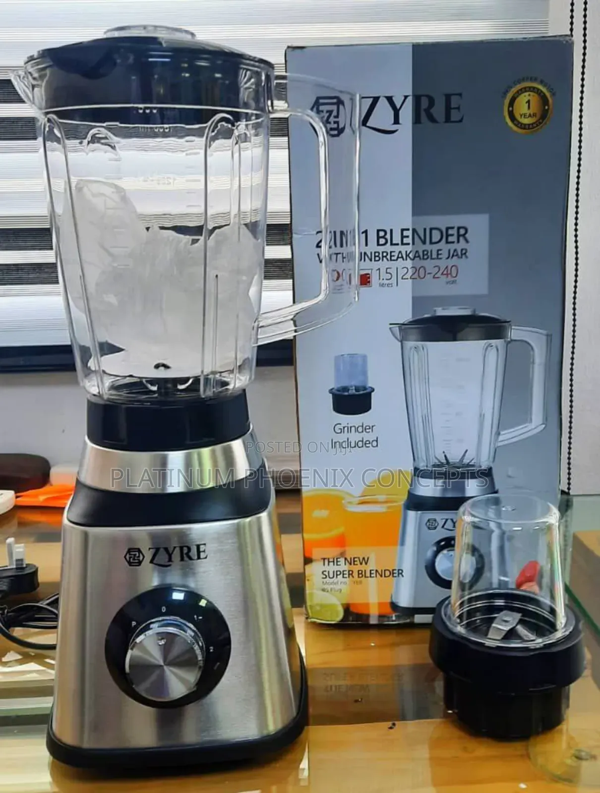 2in1 Zyre Blender With Stainless Engine
