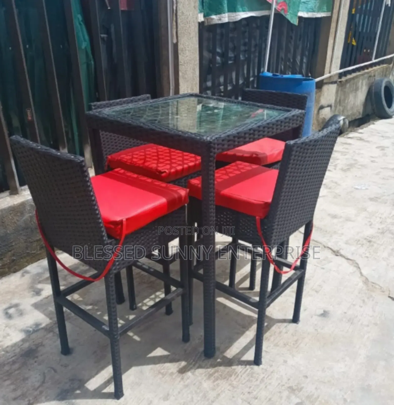 Rattan Dining Outdoor Table With 4 Chairs