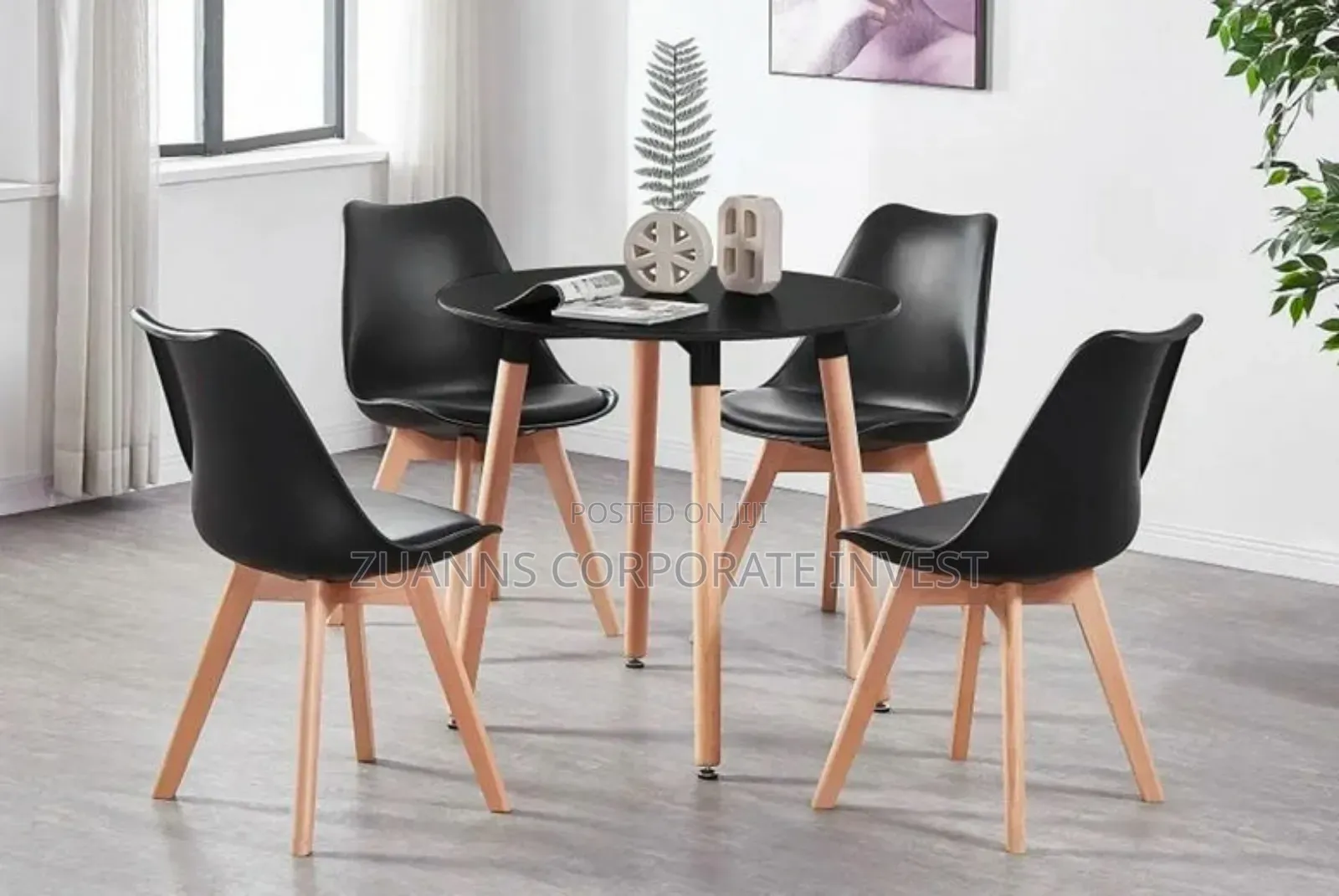 Metallic Table And Chairs