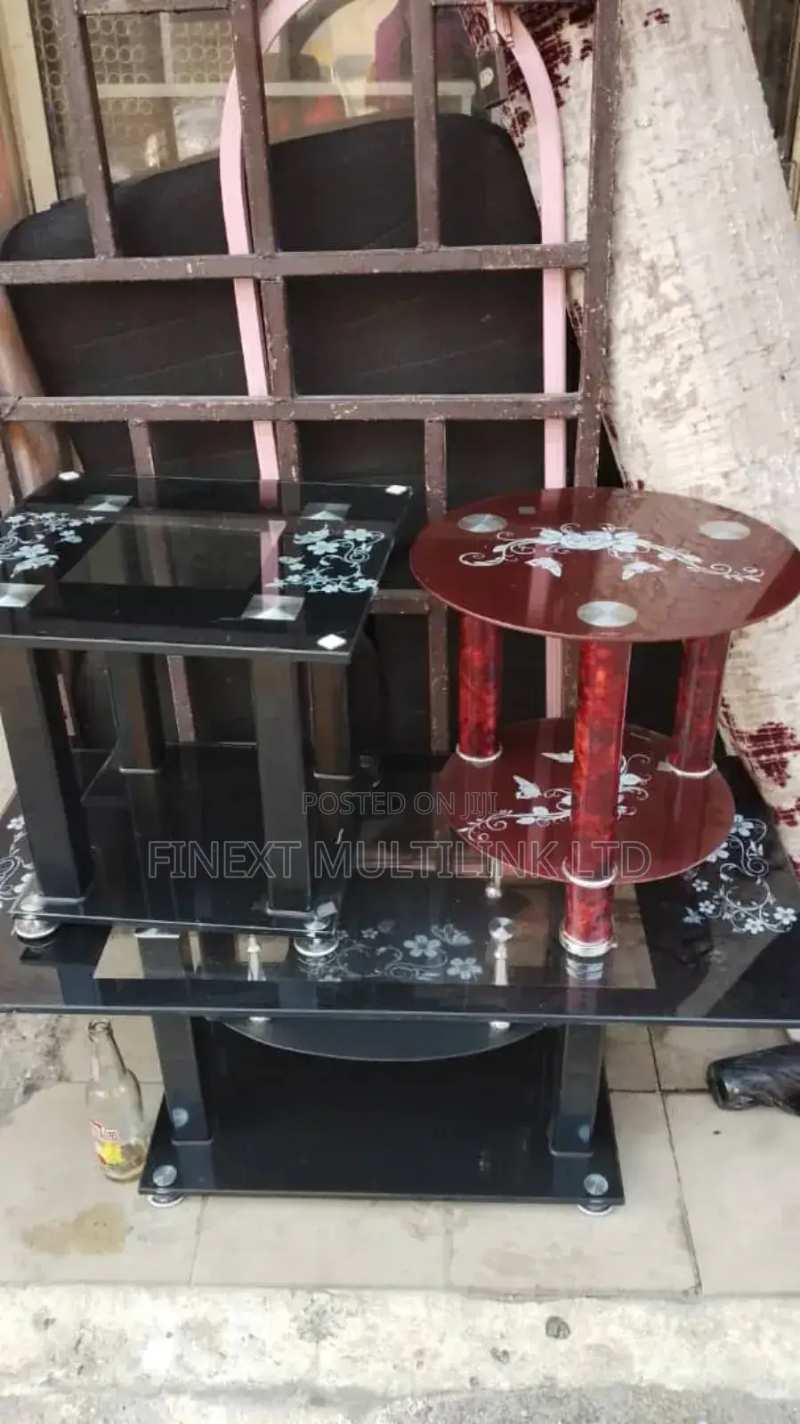Glass Side Stools