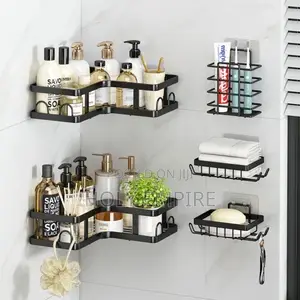 5in1bathroom Shelf Kitchen Storage Organizer Stainless Steel