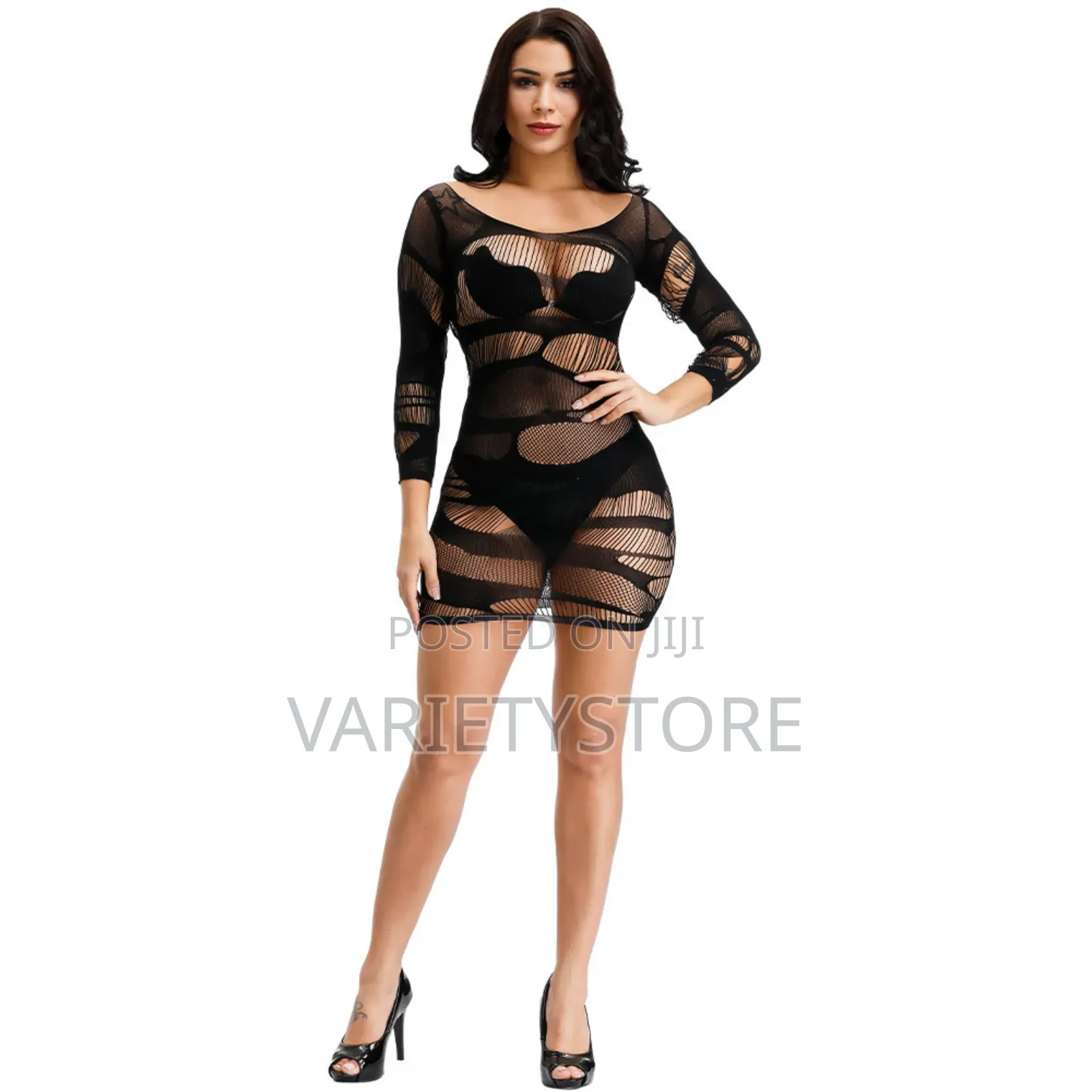 Fishnet Transparent Lingere Mimi Dress