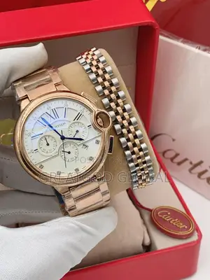 Cartier Wristwatch Chain And Bangle Rosegold For Men