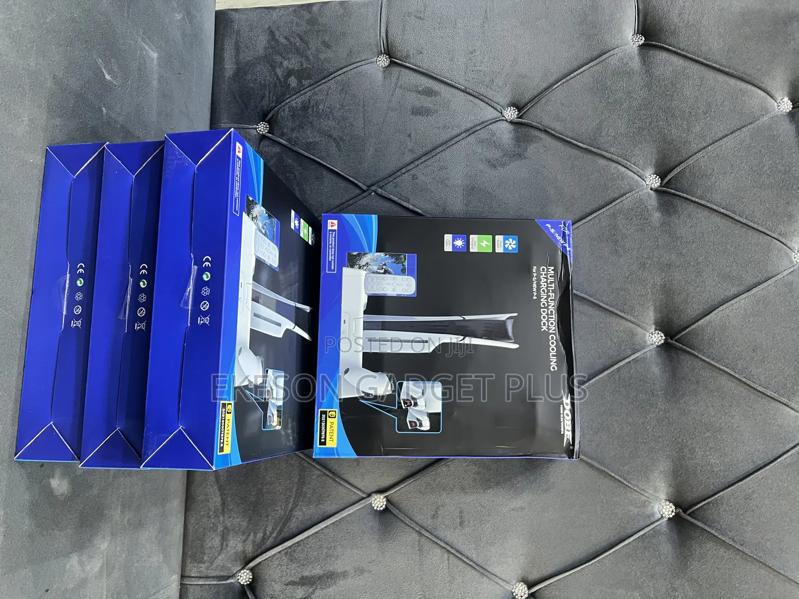 Multifunctional Charging Dock With Cooling Fan, Led Light