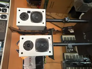 White Used Studio Monitor Speakers