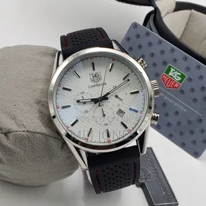Photo - TAG Black Leather Chronograph Watch