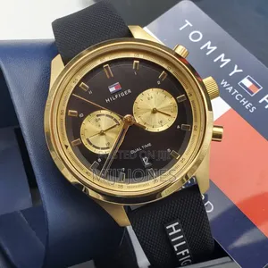 Hilfiger Dual Time Black Strap Watch