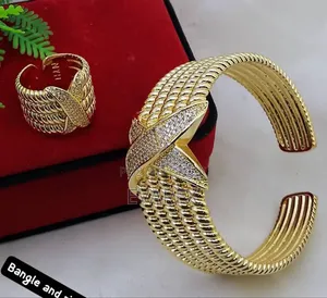 Non Tarnish Bangle With Ring