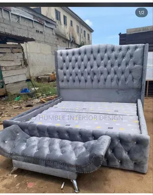 6/6? Gray Upholstery Bedframe.