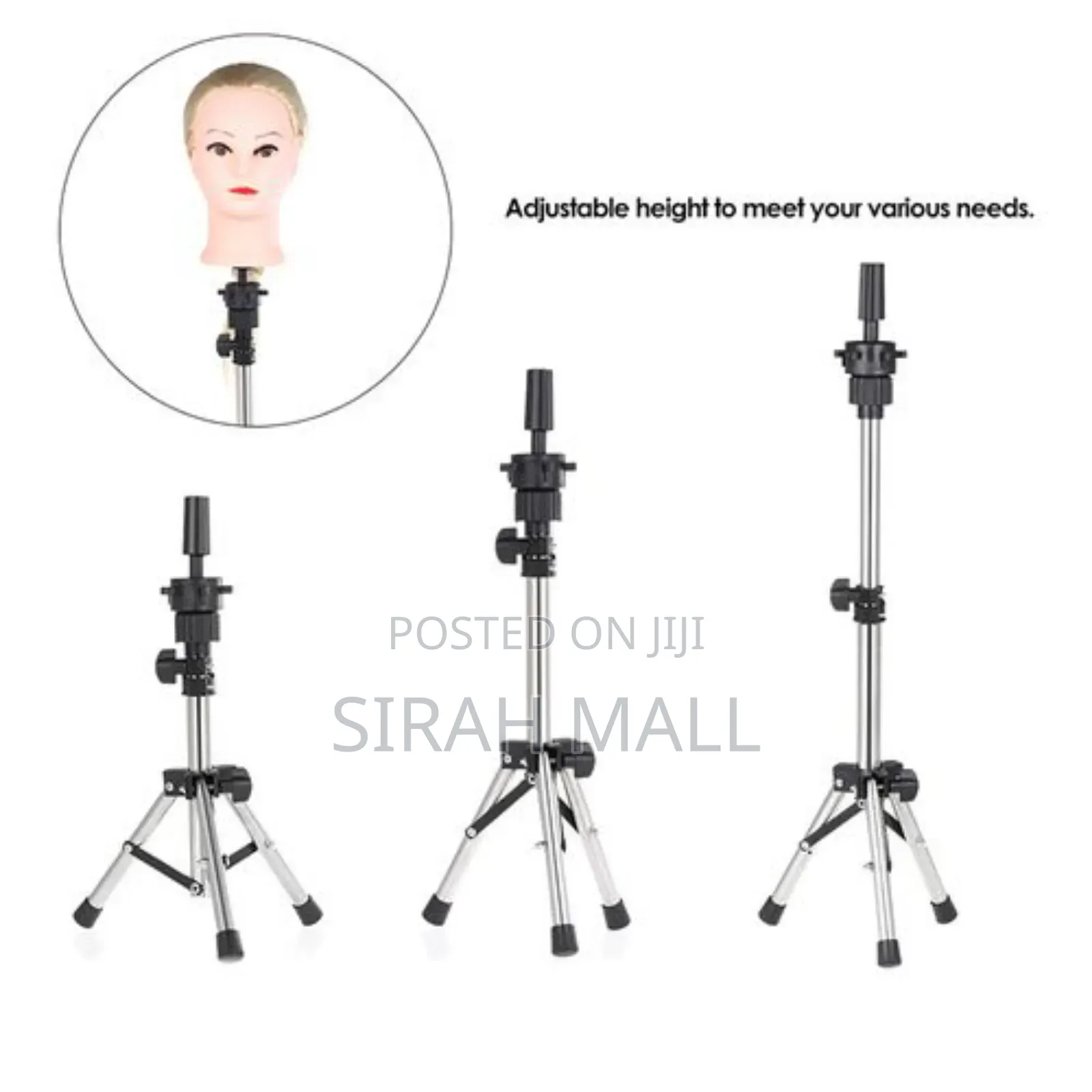 False Head Holder Tripod Adjustable Hairdressing