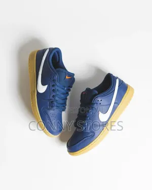 Photo - Luxury Nike Dunk Low Navy Blue Gum Sole/ Orange Label