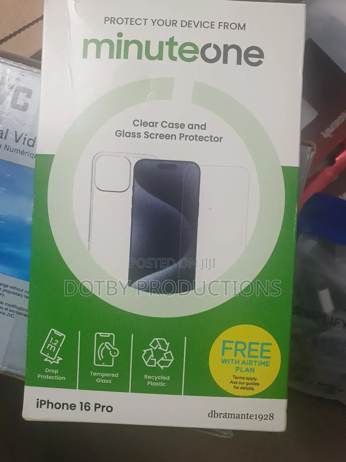 iPhone 16 Pro Clear Case Glass Screen Protector