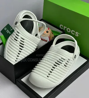 Crocs Plain White Slides Available