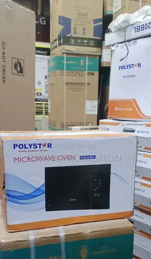 20 Liters Polystar Built-in Microwave, Black Color