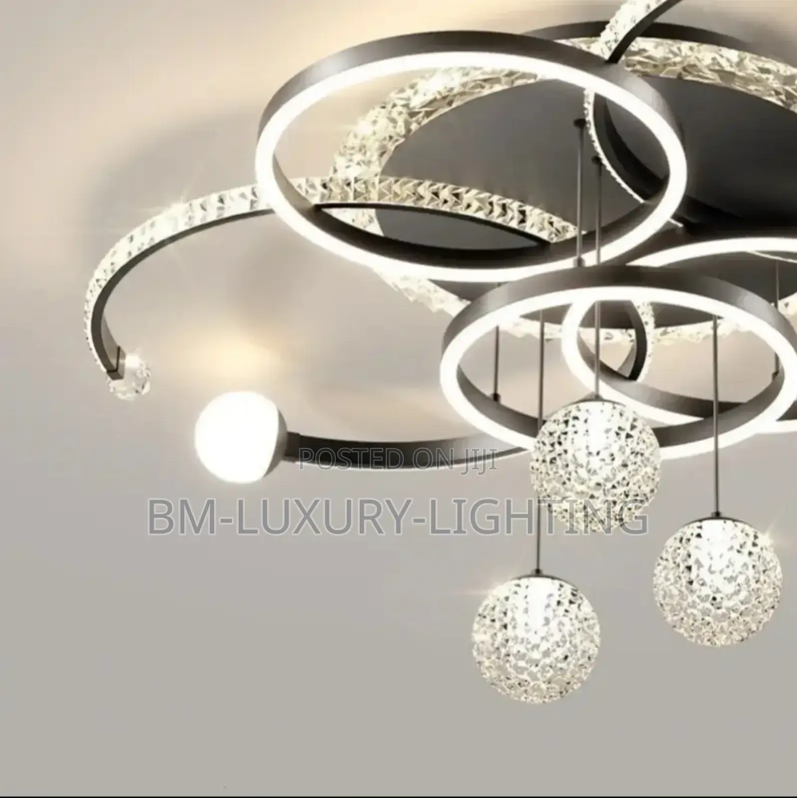 3 Crystal Drop Ring Chandelier