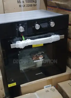 Polystar Electric and Gas Oven,65 Liters , 60cm,Black Color