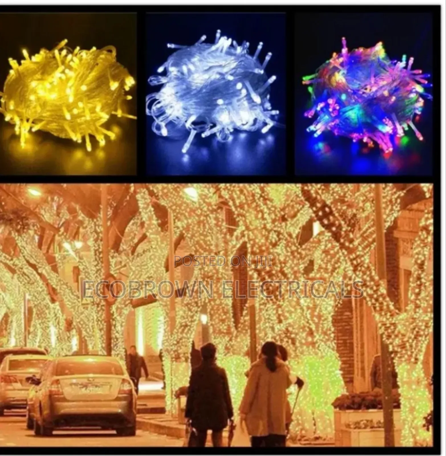 Christmas Lights,Rain Fall.Rgb, Worm White, White, Blue