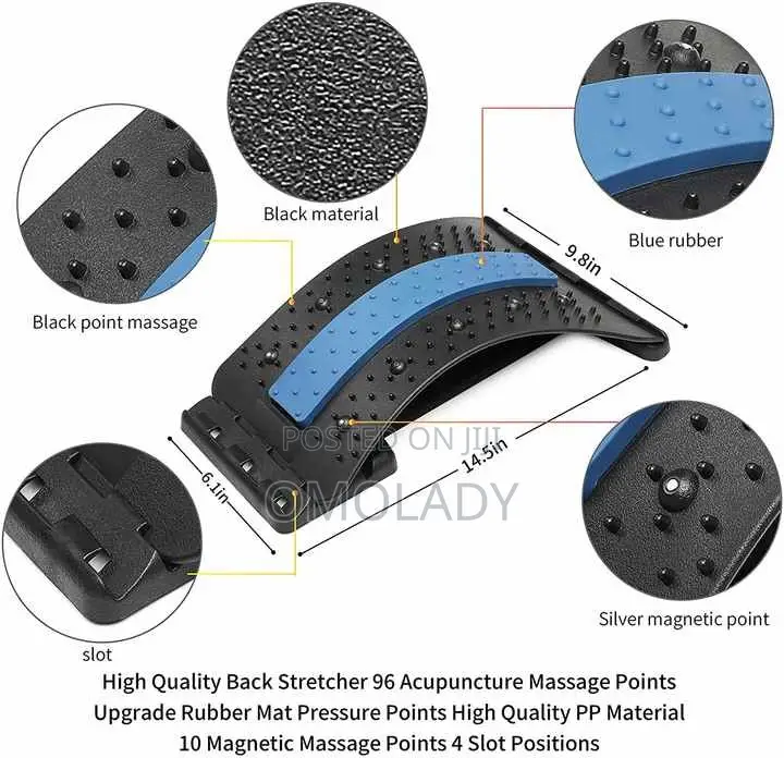 Lumbar Acupuncture Magnetic Massage Therapy Back Stretcher