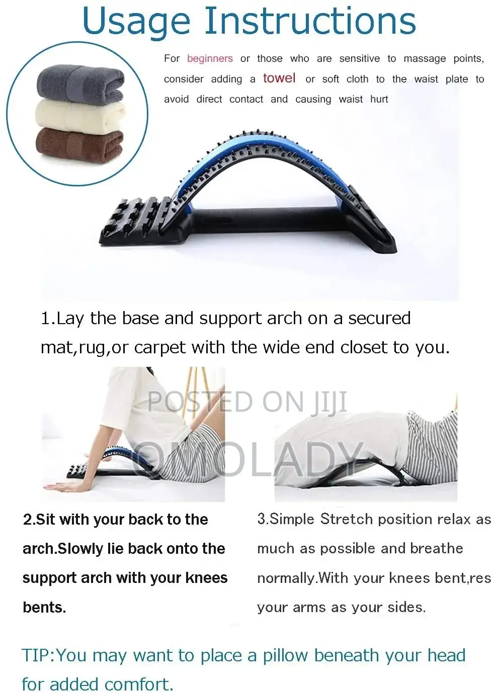 Lumbar Acupuncture Magnetic Massage Therapy Back Stretcher