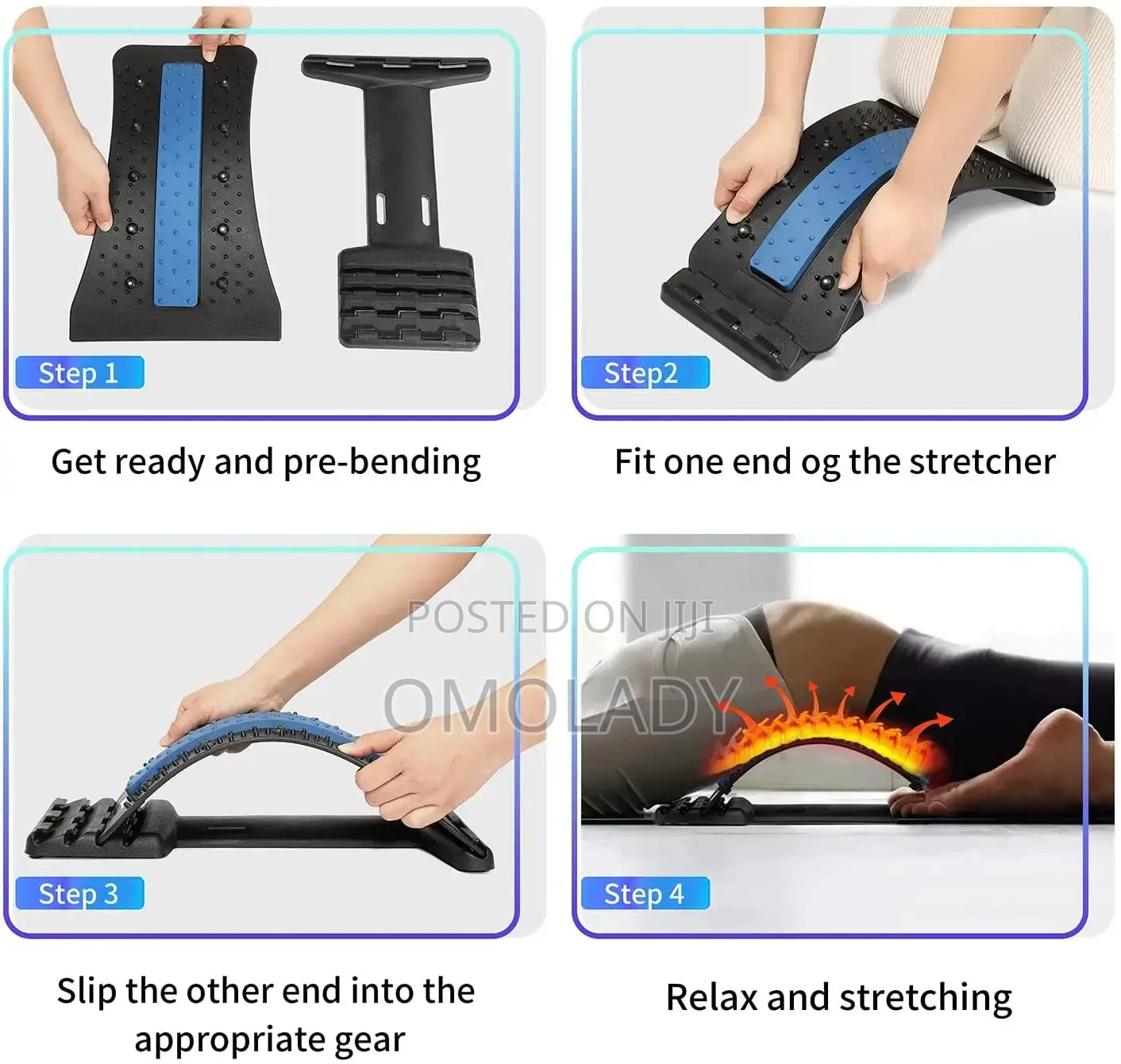 Lumbar Acupuncture Magnetic Massage Therapy Back Stretcher