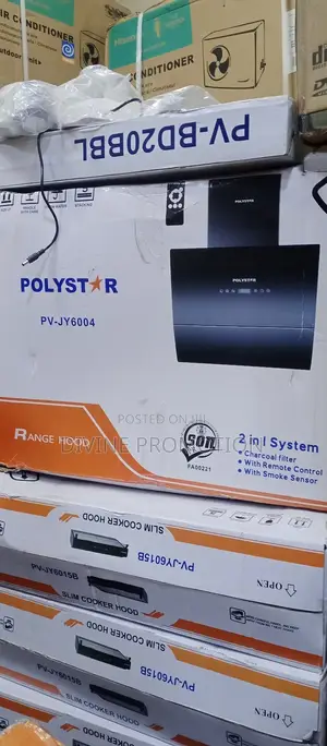 60cm Polystar Range Hood (Heat Extractor), Plasma Design