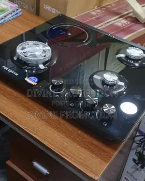 60cm Polystar 3 Gas Burner, 1 Electric Burner, Built-In