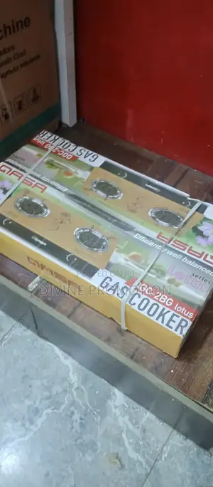 Qasa Table Top Glass Gas Cooker, 2 Burner Gas