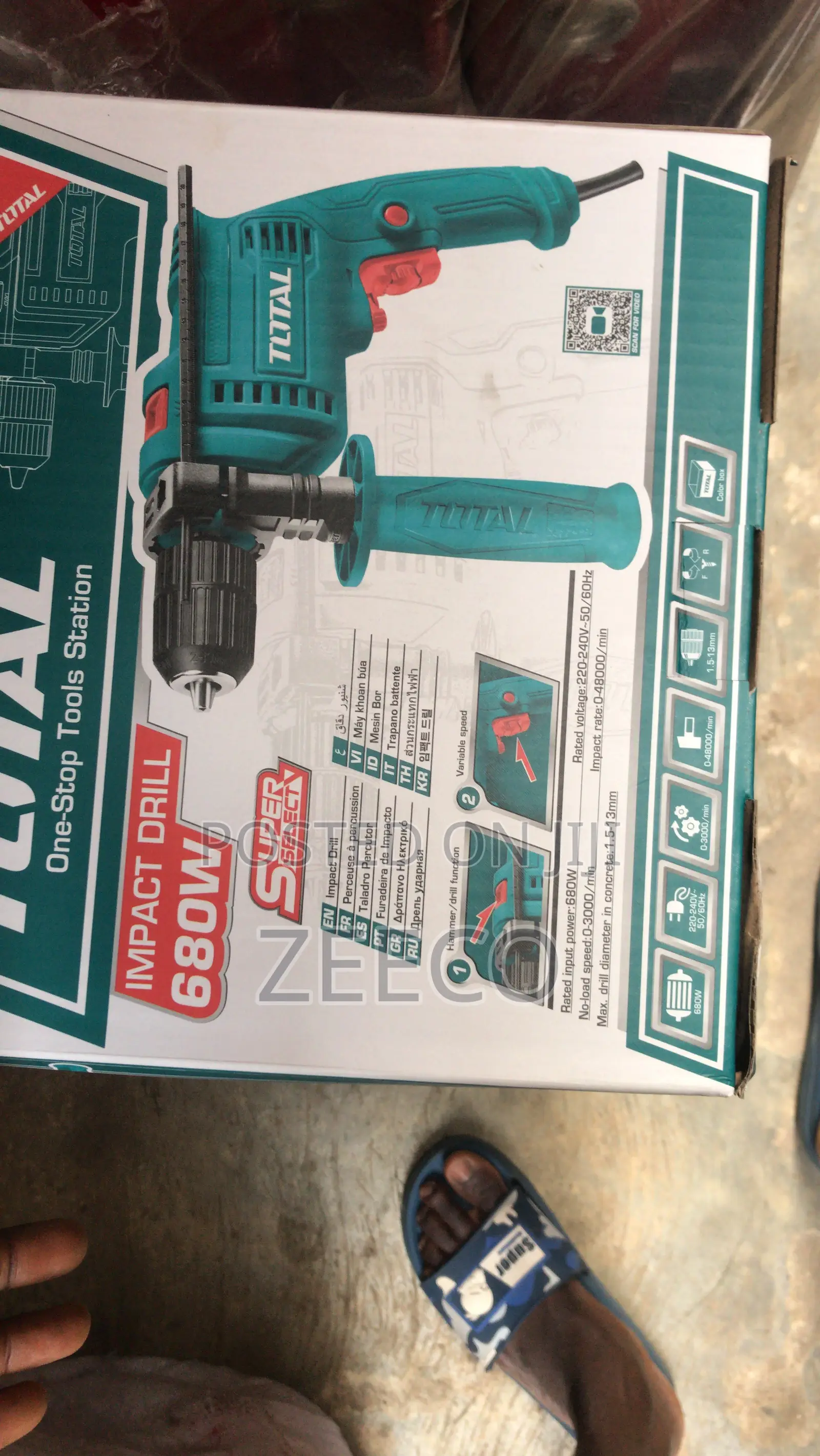 13mm Keyless Impact Drill Machine 680w